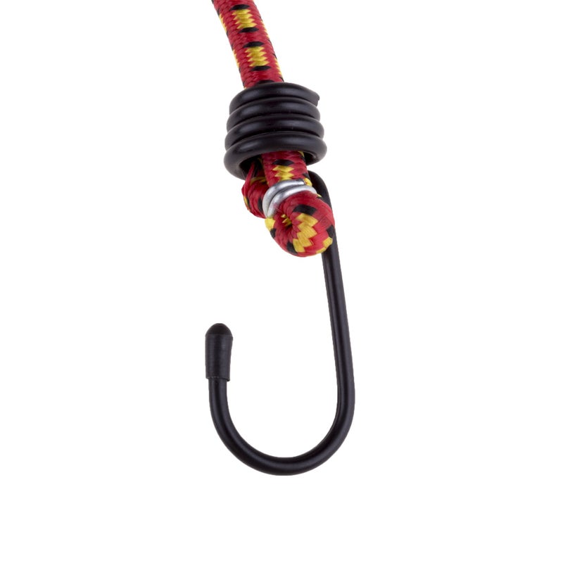 Stalwart Bungee Cords - 10-Pack Virgin Rubber 24-Inch Cordage with Heavy-Duty Vinyl-Coated Hooks and Fabric Wrapping by Stalwart (Red) - Image 4